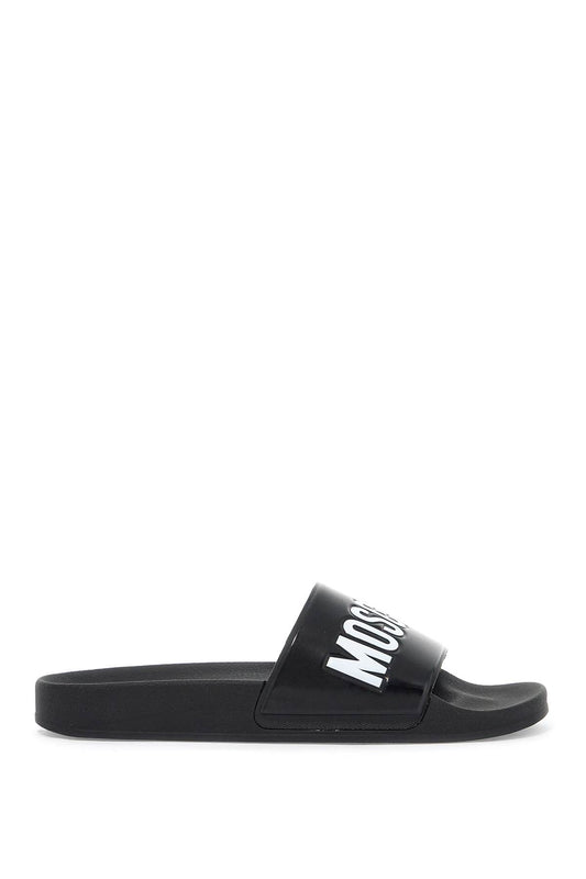 Moschino Moschino rubber slides with logo branding