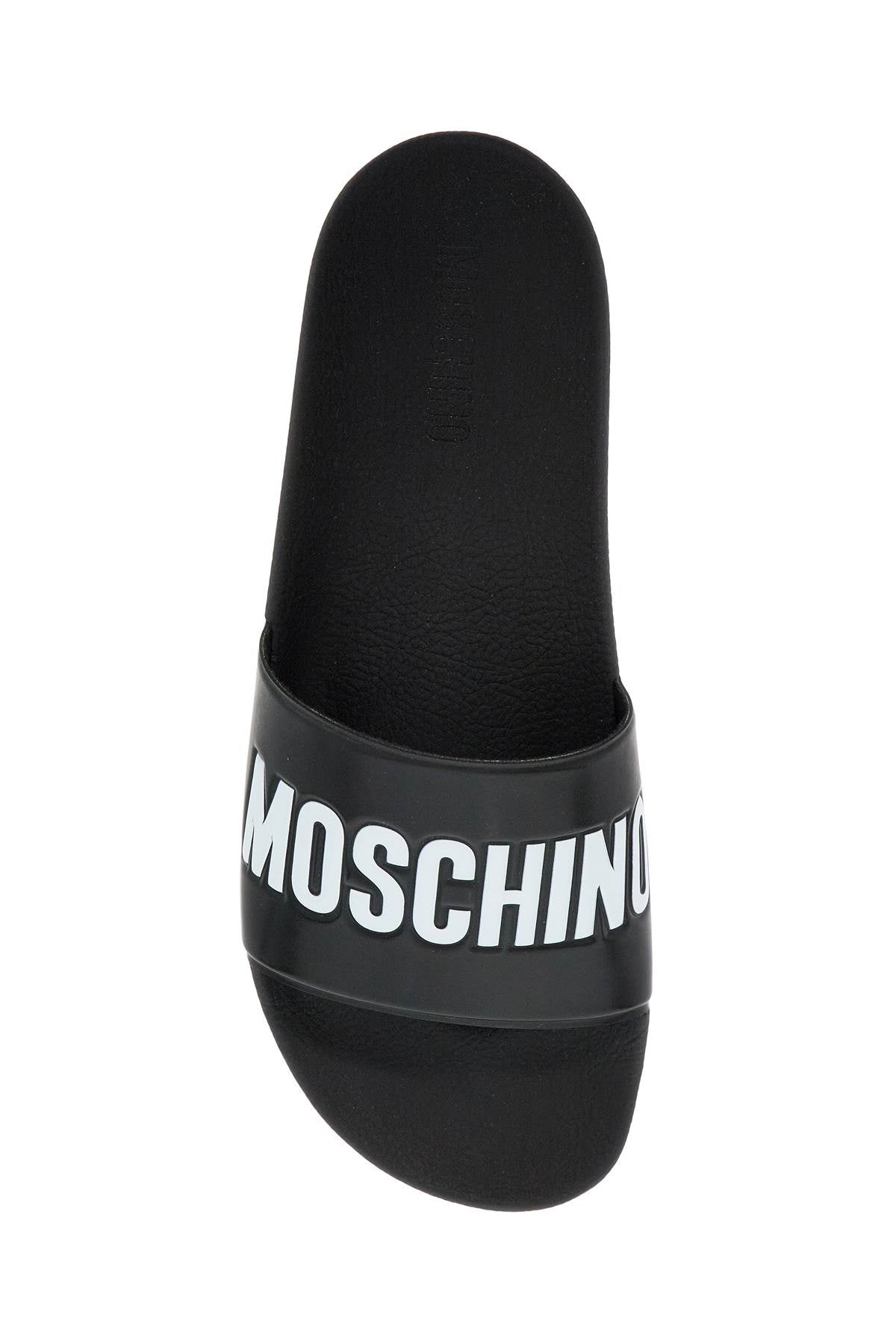 Moschino Moschino rubber slides with logo branding