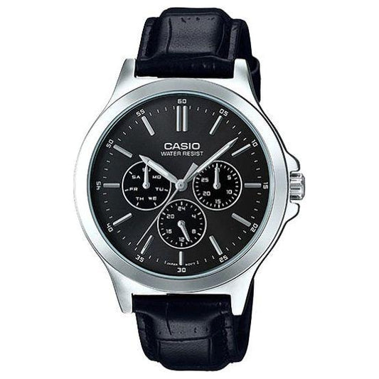 CASIO COLLECTION Mod. MULTIFUNCTION BLACK, Leather WATCHES CASIO COLLECTION & VINTAGE