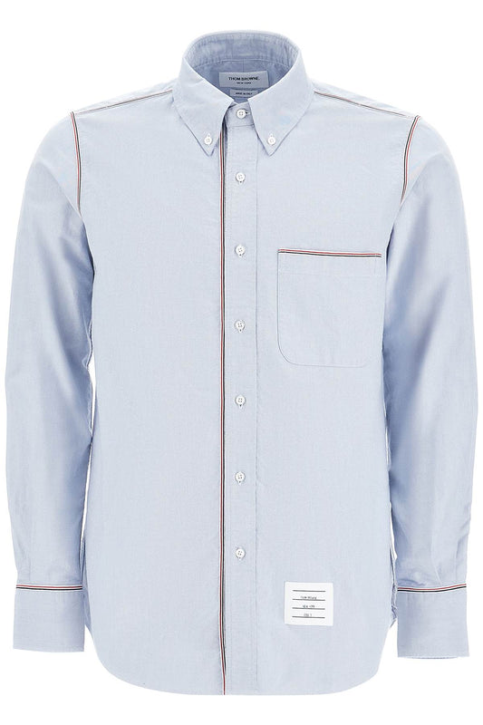 Thom Browne button-down shirt with gros-grain trim