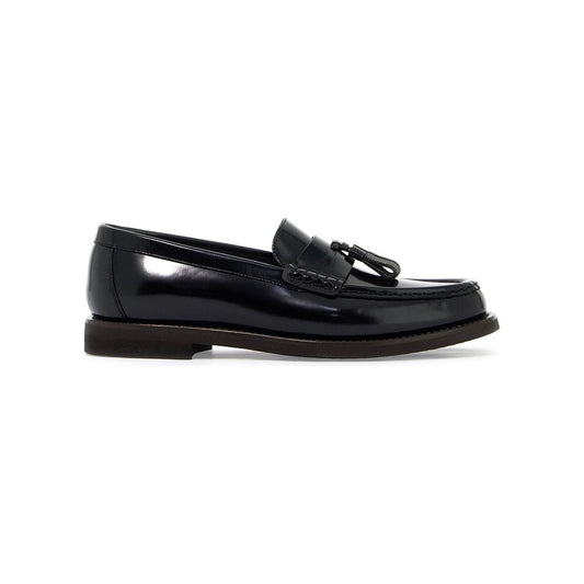 Brunello Cucinelli minimal shiny tassel calfskin lo Loafers Brunello Cucinelli