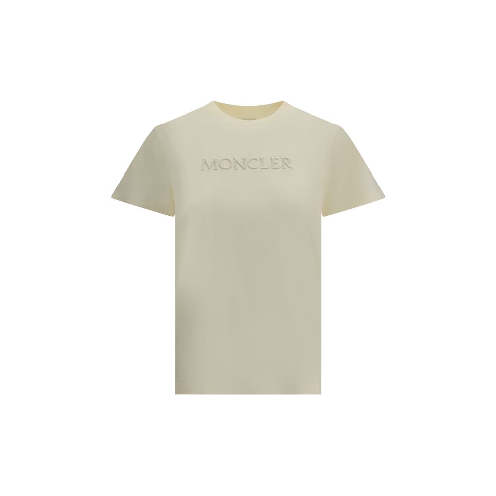 Moncler Cream Cotton T-Shirt Moncler