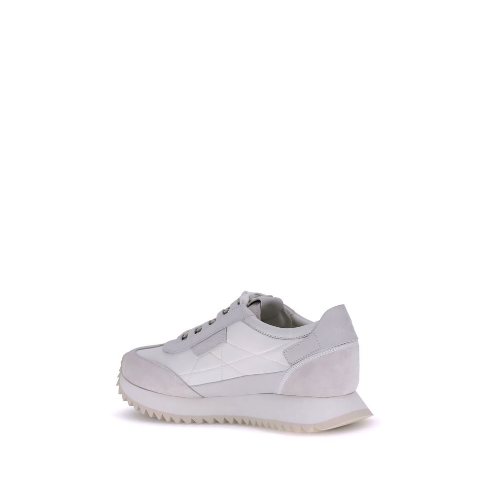 Moncler White Polyamide Low Top Sneakers Moncler
