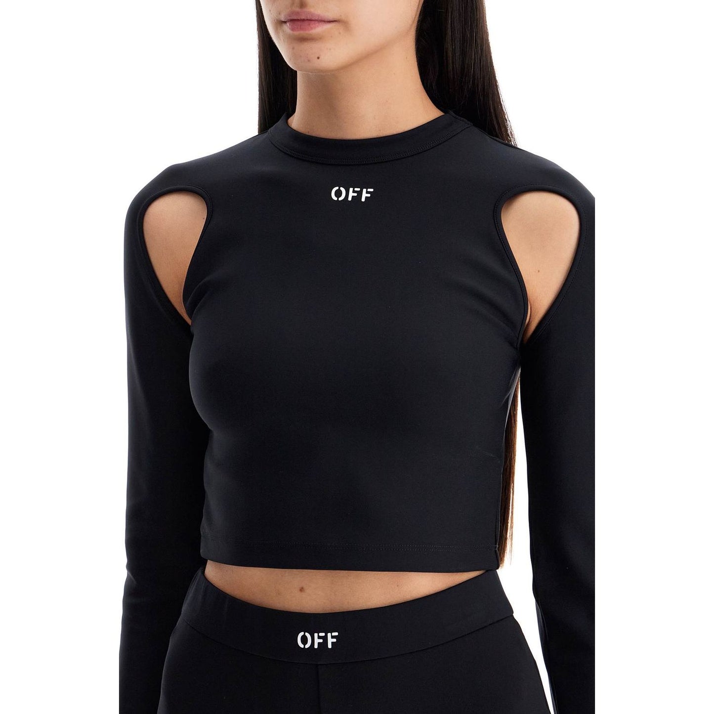 Off-White "cropped top with cut out detail Topwear Off-White