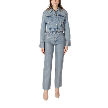 Only Light Blue Organic Cotton Jackets & Coat