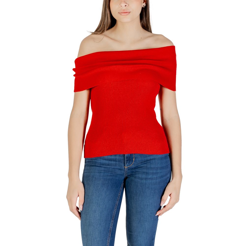 Only Red Polyester T-Shirt