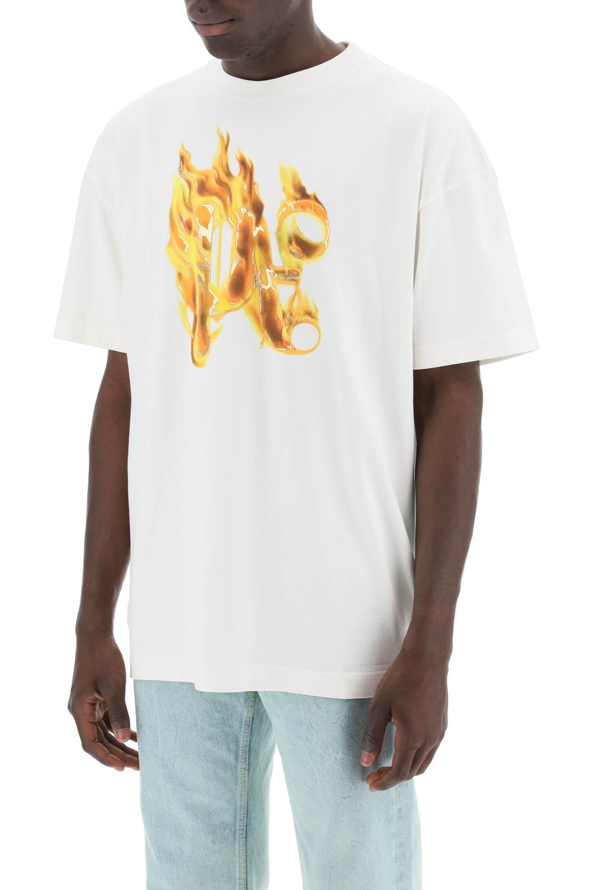 Palm Angels "burning monogram t Topwear Palm Angels