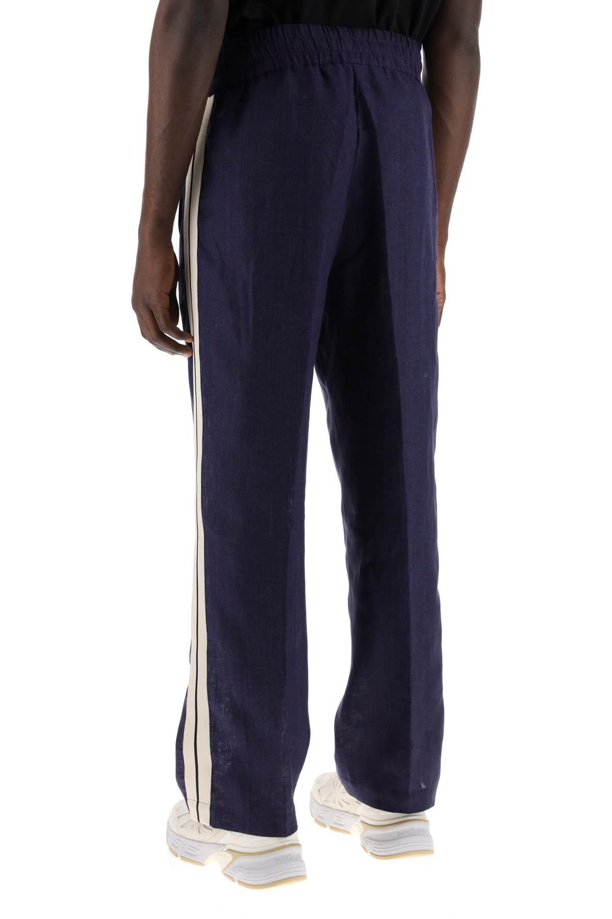 Palm Angels linen joggers with side stripes Trousers Palm Angels