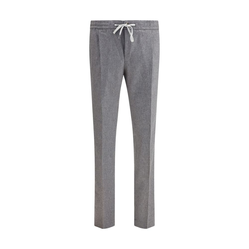 PT Torino Gray Fleece Wool Casual Pants