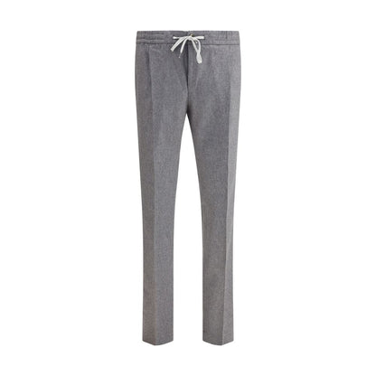 PT Torino Gray Fleece Wool Casual Pants