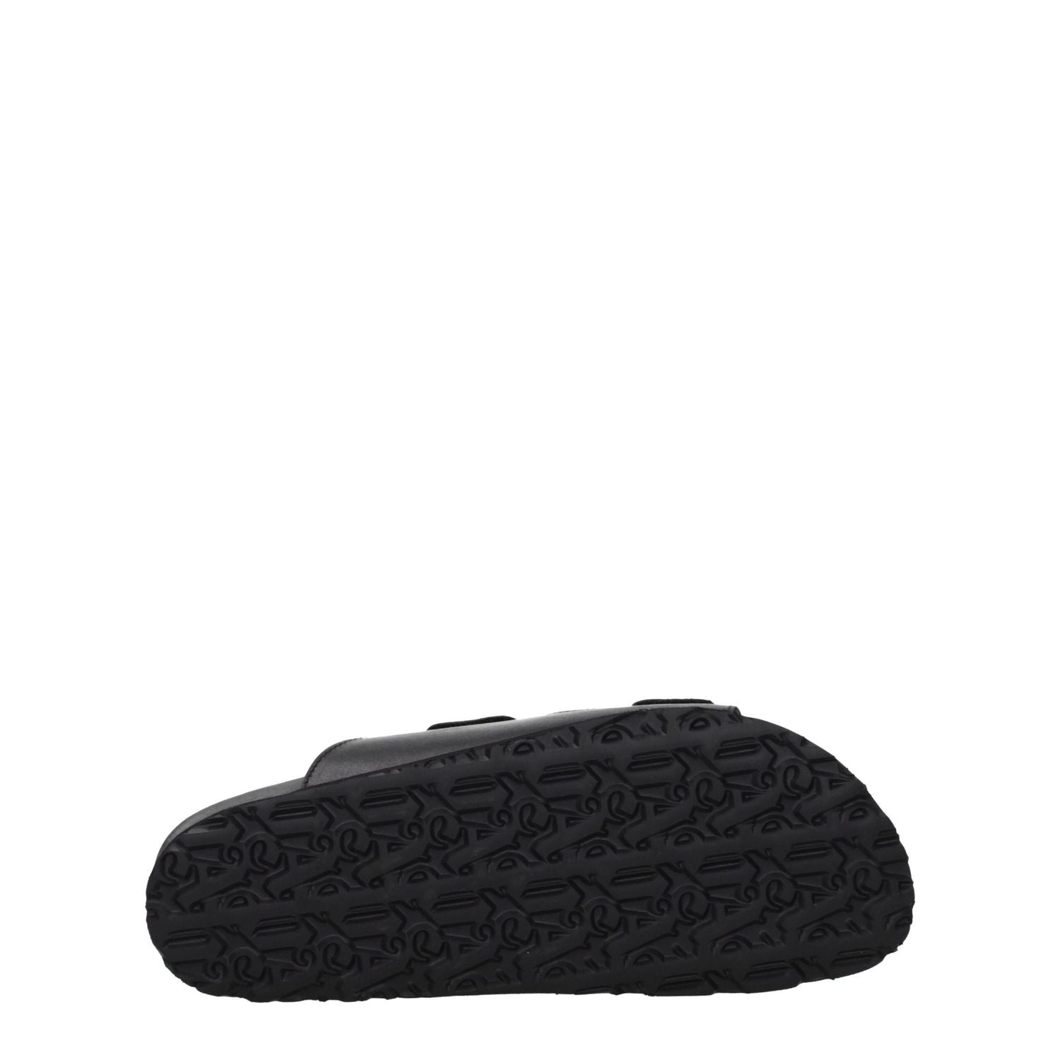 Palm Angels Black Leather Slippers