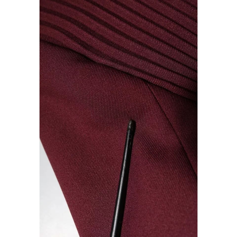 Philosophy Maroon Belted Button Down Dress