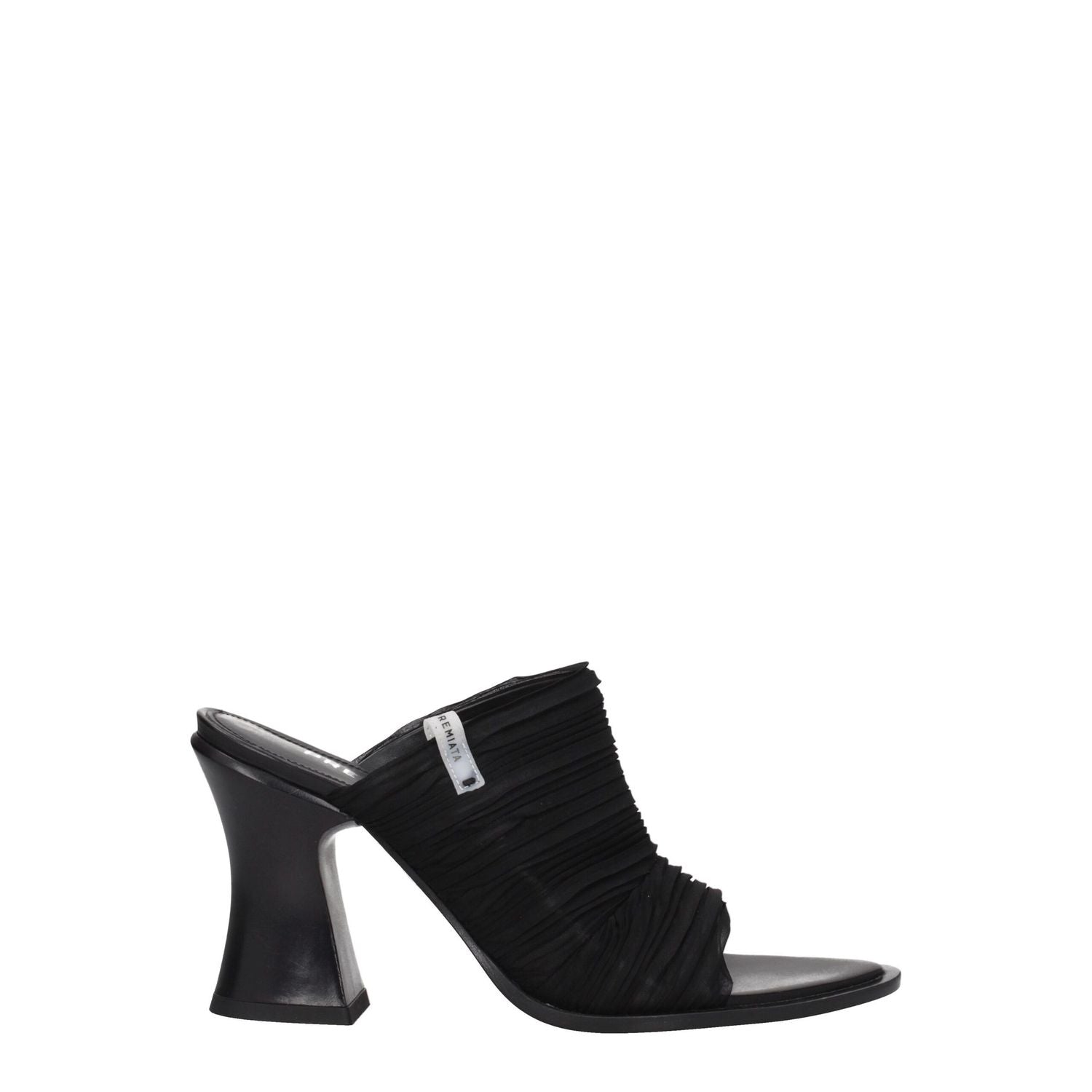 Premiata Black Fabric Platform Sandals