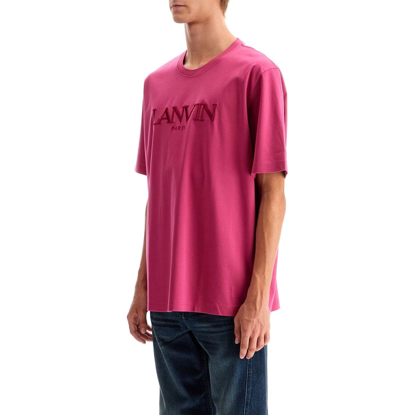 Lanvin t-shirt with embroidered logo design Topwear Lanvin