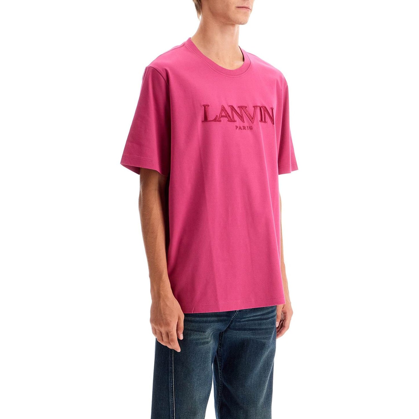 Lanvin t-shirt with embroidered logo design Topwear Lanvin