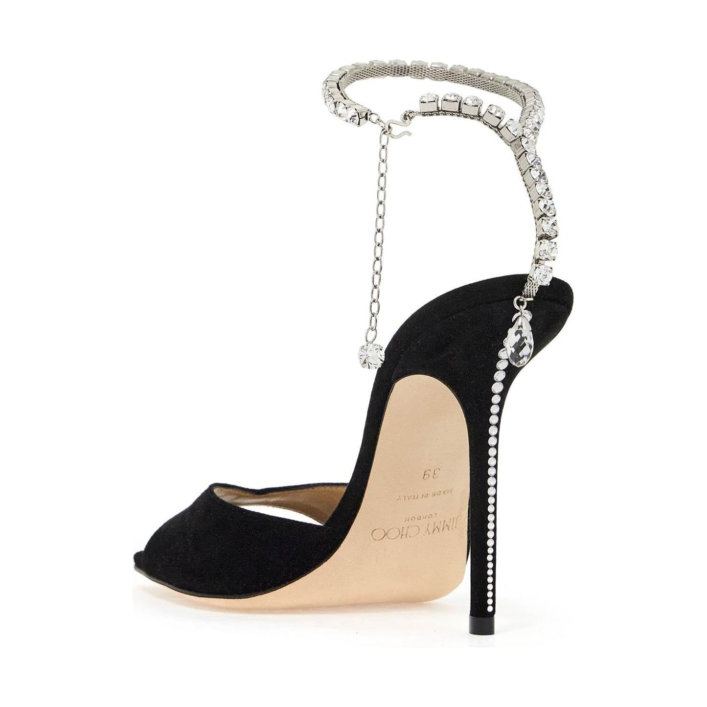 Jimmy Choo saeda 100 suede leather sand