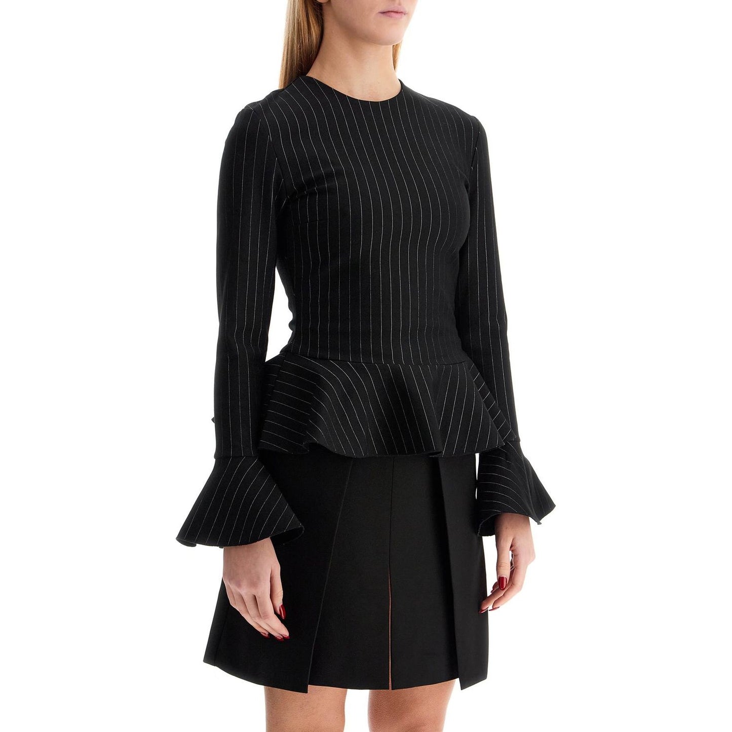 Ganni long-sleeved pinstripe top Topwear Ganni