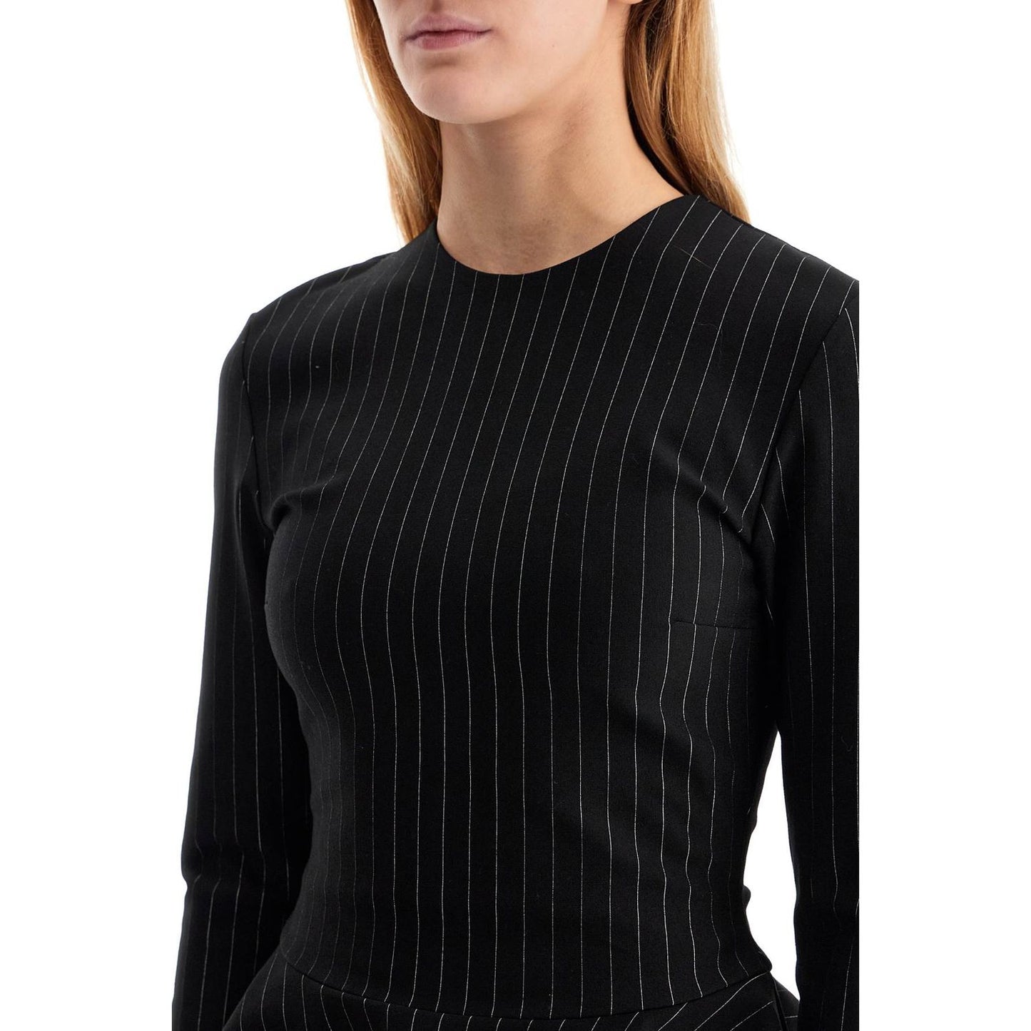 Ganni long-sleeved pinstripe top Topwear Ganni