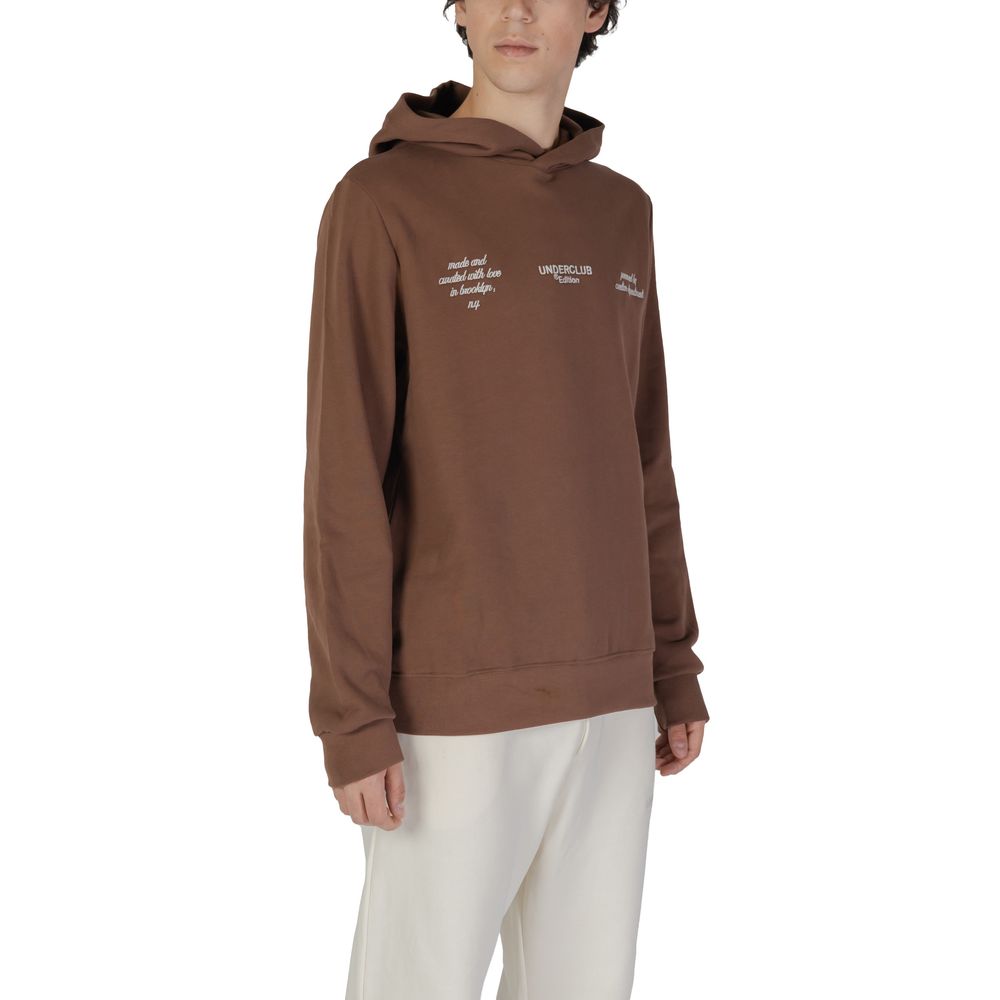 Underclub Brown Cotton Hoodie