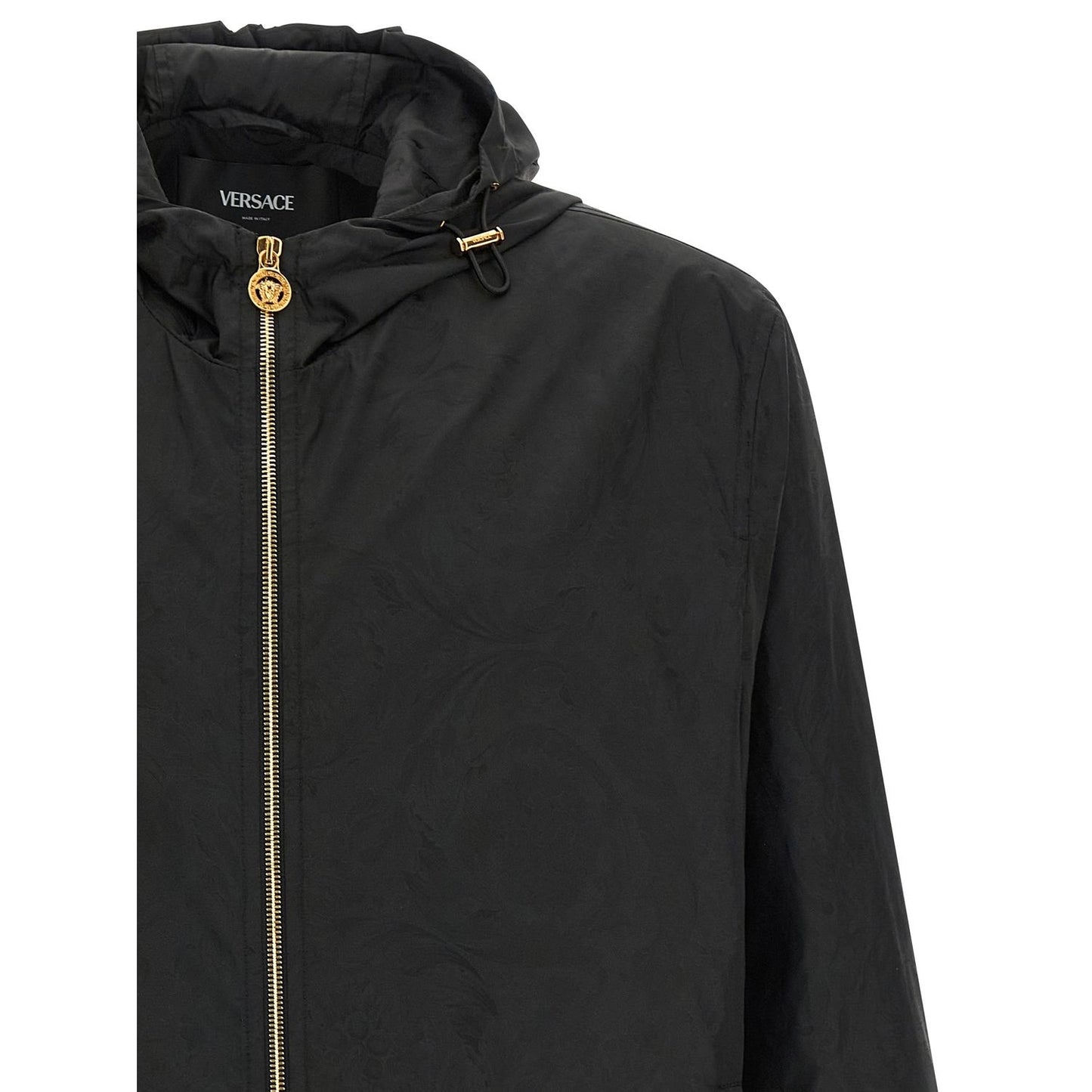 Versace Black Nylon Shell Jacket
