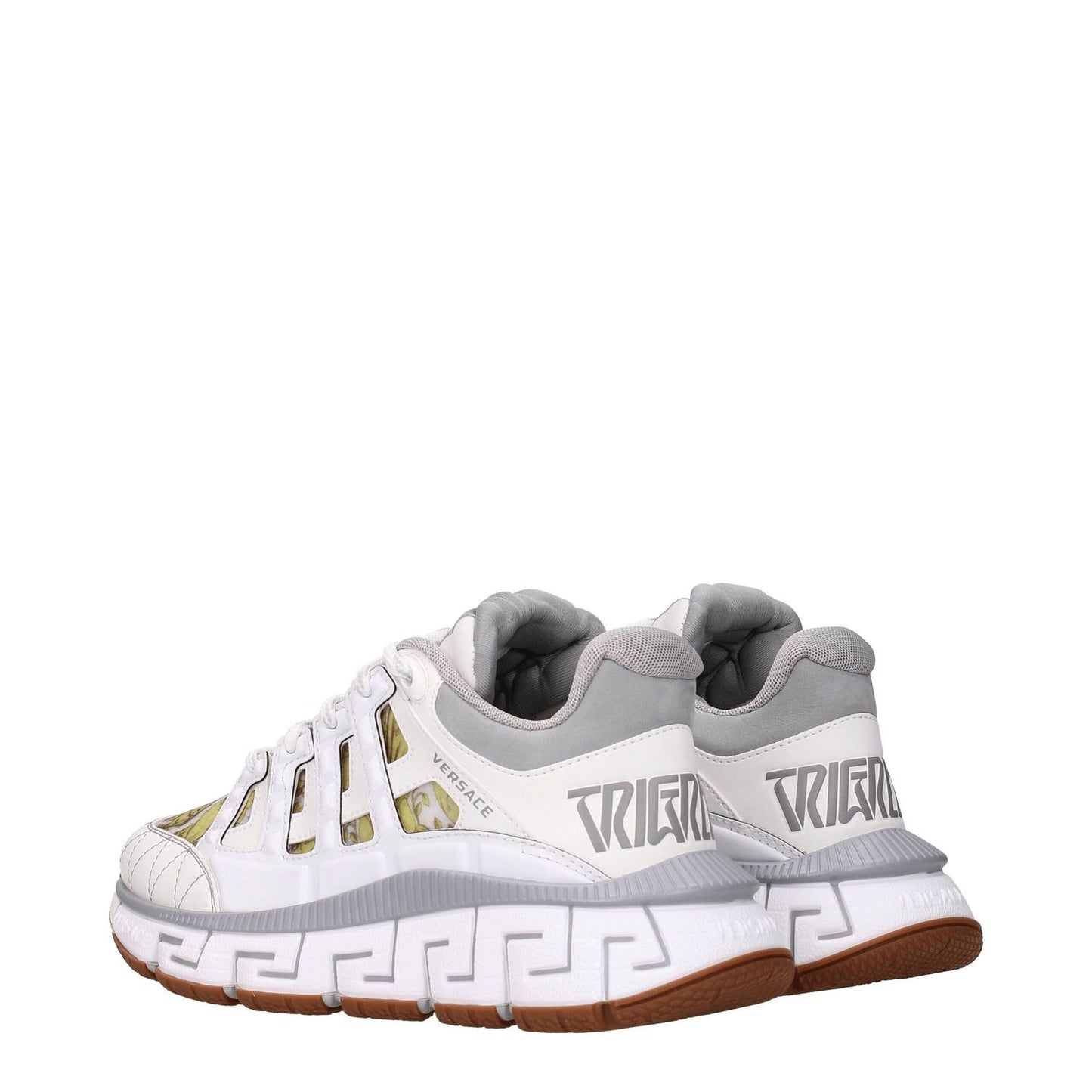 Versace White Leather Athletic Sneakers Versace