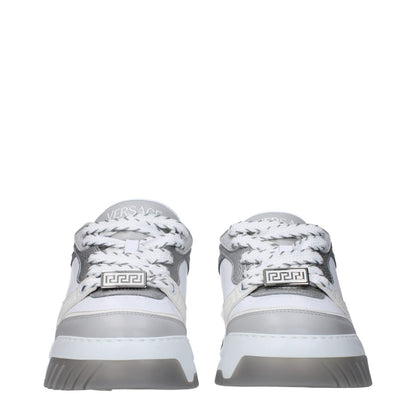 Versace White Leather Chunky Sneakers
