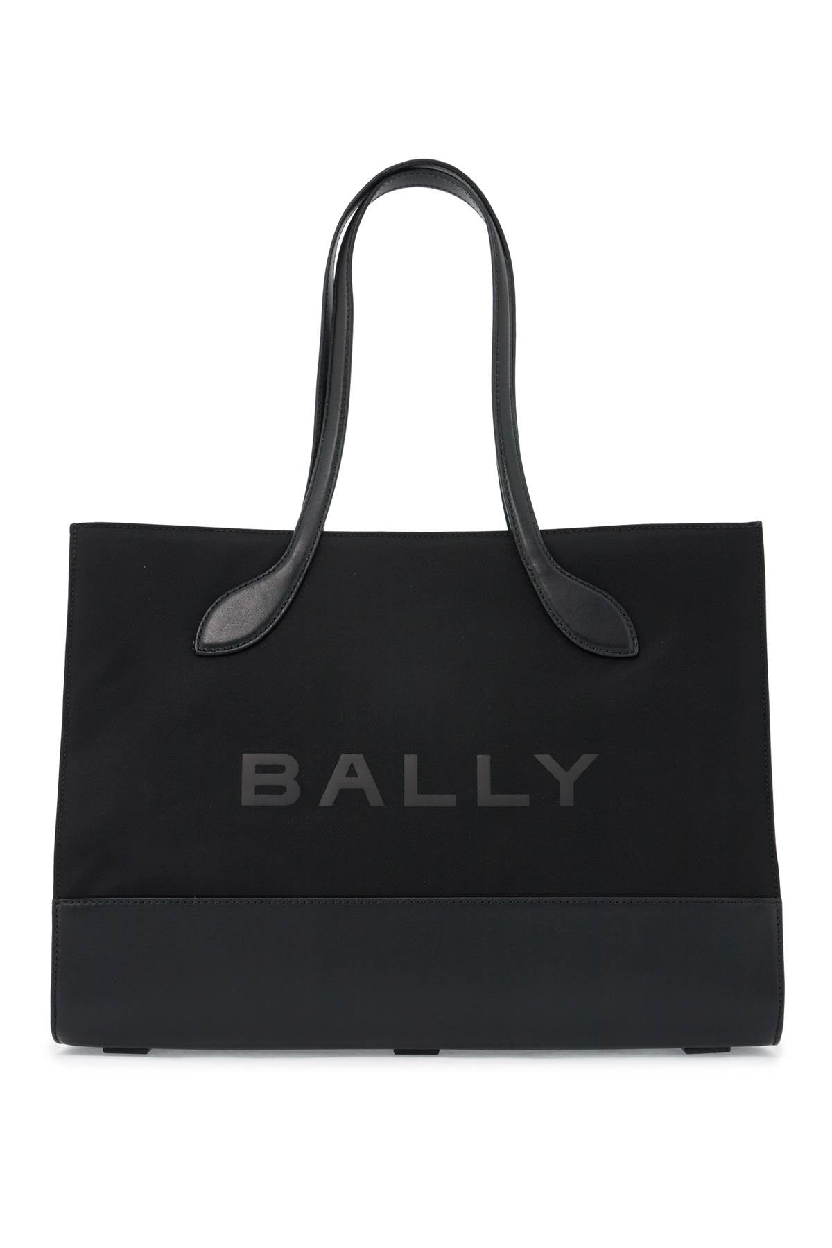 Bally east/west nylon and leather tote bag Shopper Bally