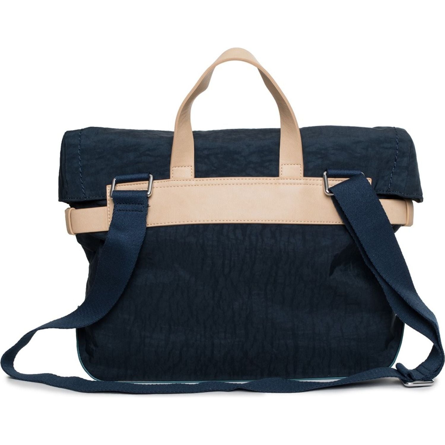 Front view with bag zipped and handles upright.