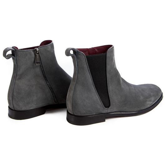 Gray Leather Di Calfskin Boot Dolce & Gabbana