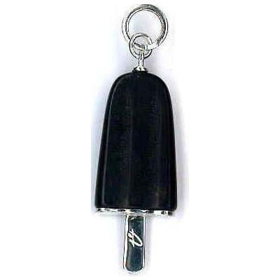 AMBROSINI JEWELS - PENDENTE ARGENTO 925° ghiacciolo finitura bianca pietra nera grande (26x15 mm)