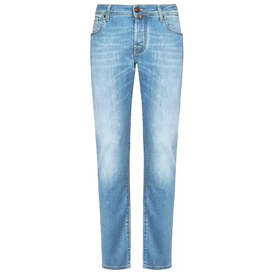 Light Blue Cotton Jeans & Pant Jacob Cohen